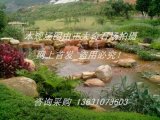 黃蠟石園林景觀(guān)綠化風(fēng)水魚(yú)池駁岸假山噴泉案例