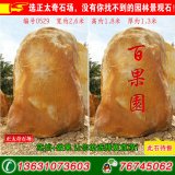  2.6米立石刻字景觀(guān)石 迎賓招牌黃蠟石 編號0529