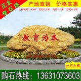 5.5米寬產(chǎn)地直銷(xiāo)黃蠟石 學(xué)?？套謩钪俱懢坝^(guān)石