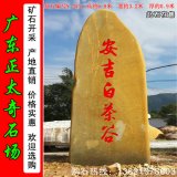 6.8米高大型景觀(guān)黃蠟石 刻字石 編號Y-3551