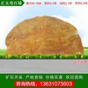  4.6米寬廣東景觀(guān)黃蠟石 刻字園林石 編號A5-1826