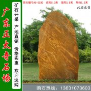 5.3米高廣東黃蠟石 刻字彩石 編號A5-3233