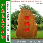 2.7米高園林黃蠟石 路牌石 編號B-3725