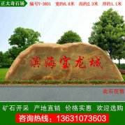  6.8米寬 大型黃蠟石 小區刻字門(mén)面石 編號Y-3801
