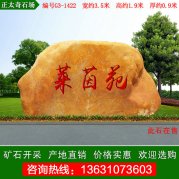  3.5米寬樓盤(pán)小區刻字黃蠟石 觀(guān)賞石 編號G3-1422
