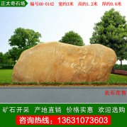  3米寬園林黃蠟石刻字宣傳標語(yǔ)石 編號A6-0142