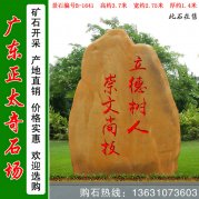  3.7米高廣東黃蠟石刻字石校區文化石編號B-1641