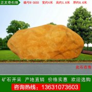 4米寬天然黃蠟石景區草坪點(diǎn)綴景觀(guān)石編號R-3035