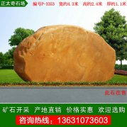 4.3米寬黃蠟石 學(xué)區刻字文化 景觀(guān)石 編號P-3353