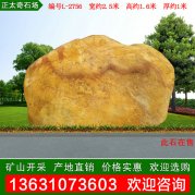2.5米寬天然黃蠟石 園林景觀(guān)石 編號L-2756