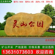 3.3米寬廣東黃蠟石 景區公園招牌石 編號L-3650