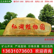 5.6米寬園林黃蠟石 景區公園刻字石 編號A7-1003