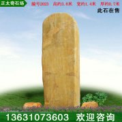 3.8米高廠(chǎng)家直銷(xiāo)黃蠟石 景觀(guān)刻字石 編號2023