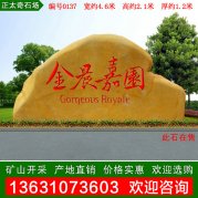 4.6米寬 廣東黃蠟石 園林景觀(guān)刻字石 編號0137