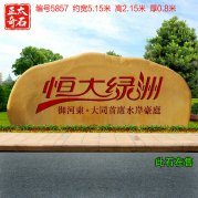 廣東景觀(guān)石小區樓盤(pán)刻字門(mén)牌石黃蠟石