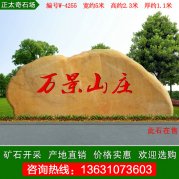 5米寬園林景觀(guān)石 刻字黃蠟石 編號W-4255